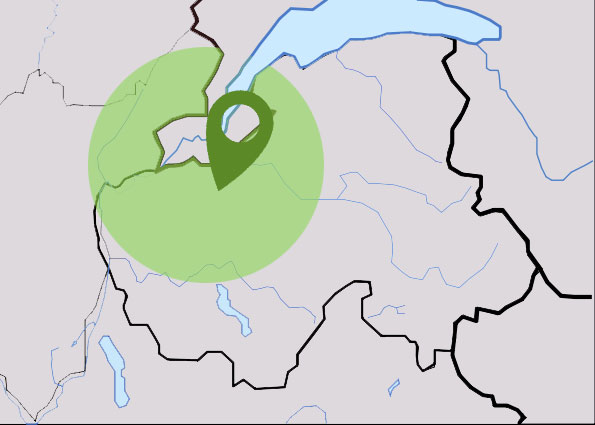 Carte zone de chalandise